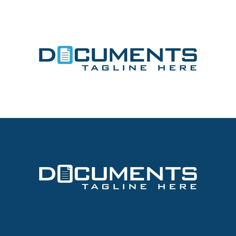 Documents modern creative word mark text logo design vector
