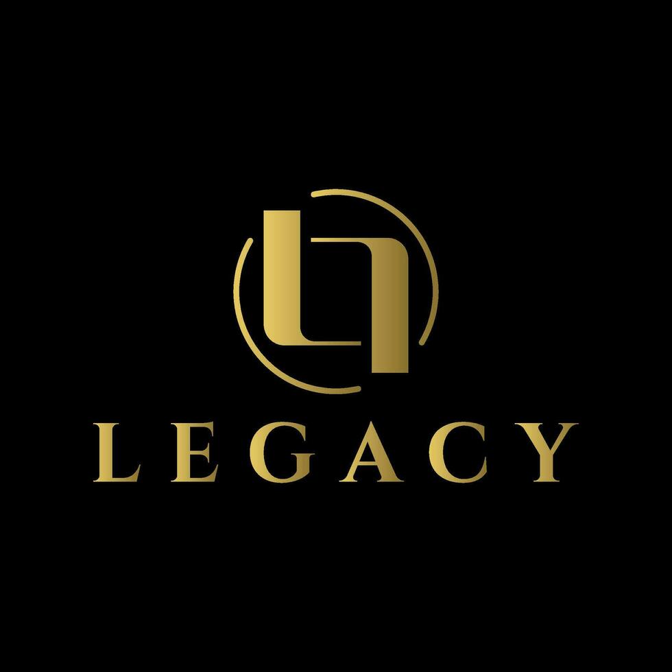 Letter mark L monogram initial luxury legacy logo design modern and minimal concept vector