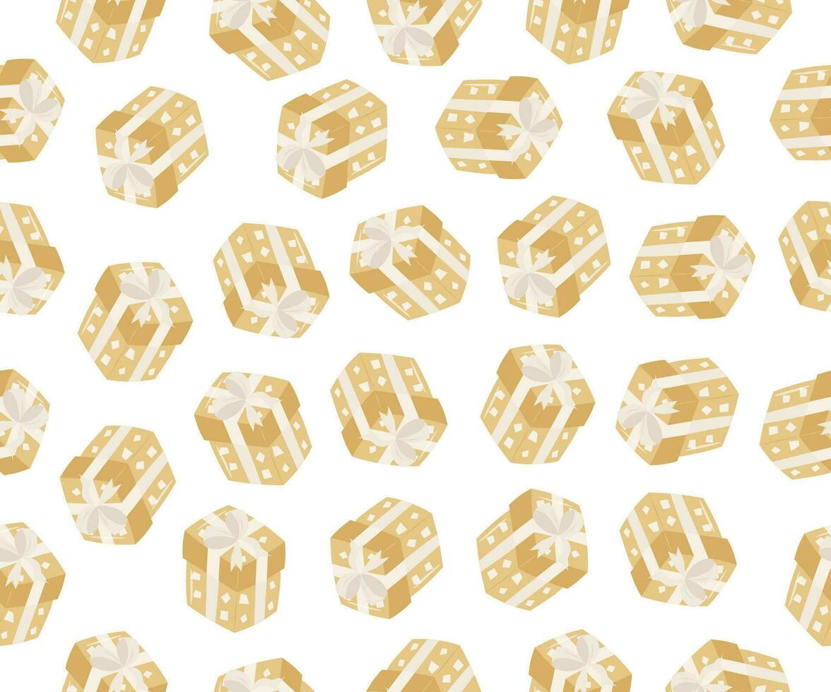 Cute seamless patterns with gift boxes. Can be used for wrapping paper for holidays vector