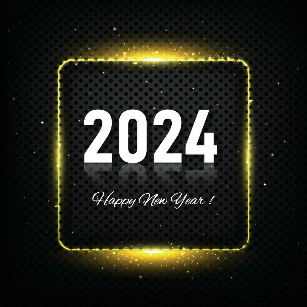 elegante 2024 nuevo año deseos tarjeta antecedentes vector