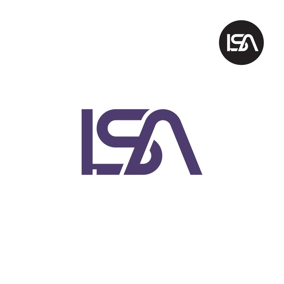 Letter LSA Monogram Logo Design vector