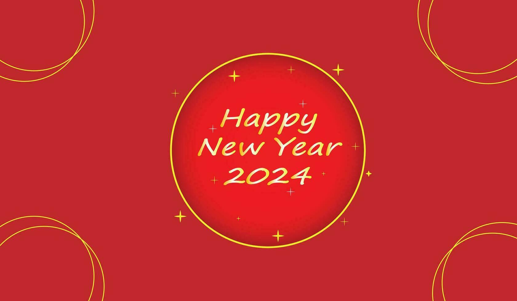 2024 Happy New Year Background Design. Greeting Card, Banner, Poster. Vector Illustration.