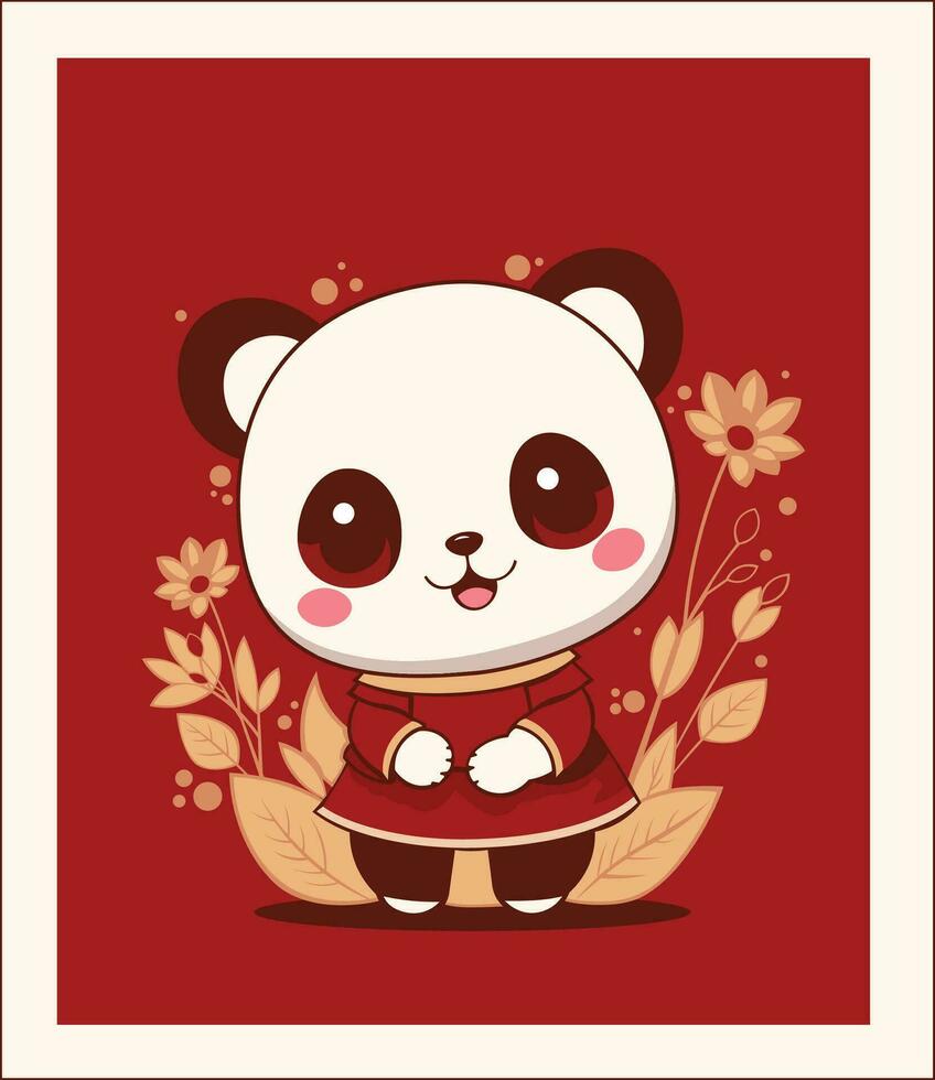 Chinese New Year Panda vector