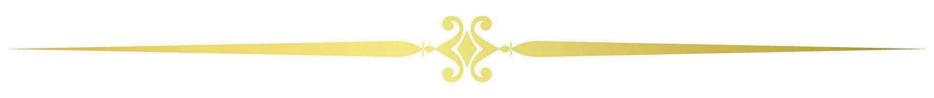 Golden vintage lines with heart shape on white background for greeting card message decoration. wedding card vector