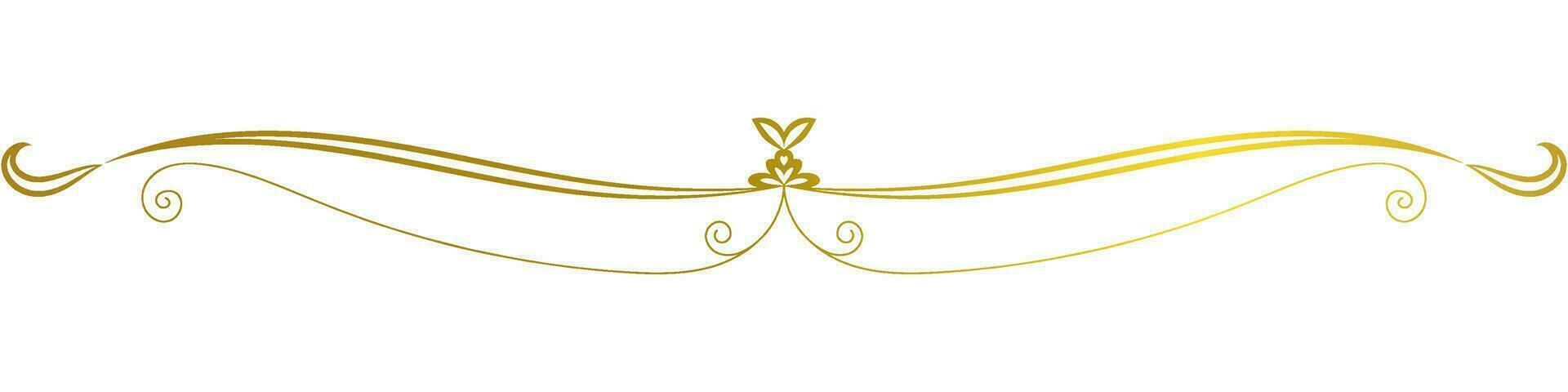 vintage lines decorative elements Golden flower border collection vector