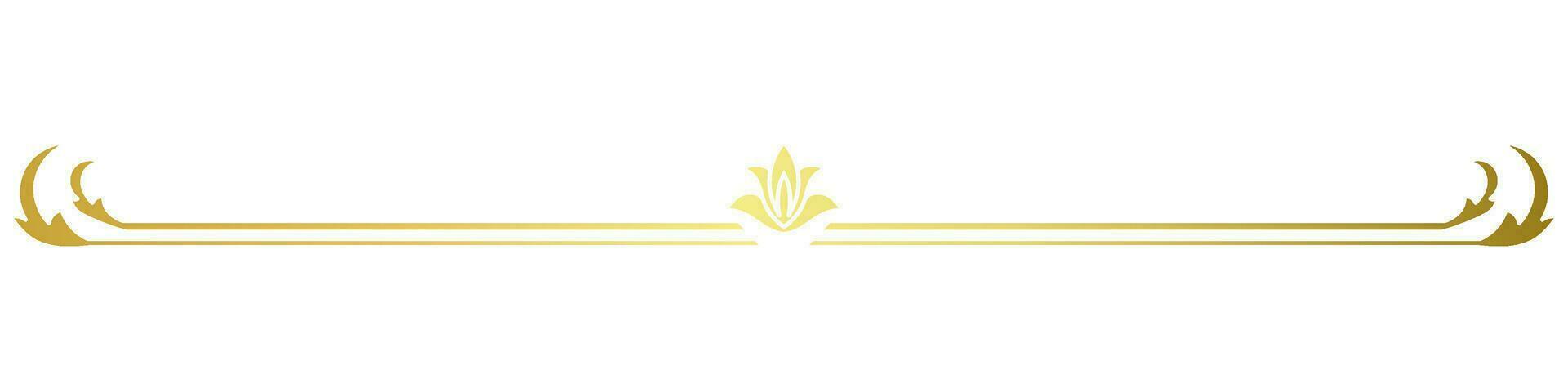 golden vintage border For dividing messages and decorating cards. vector