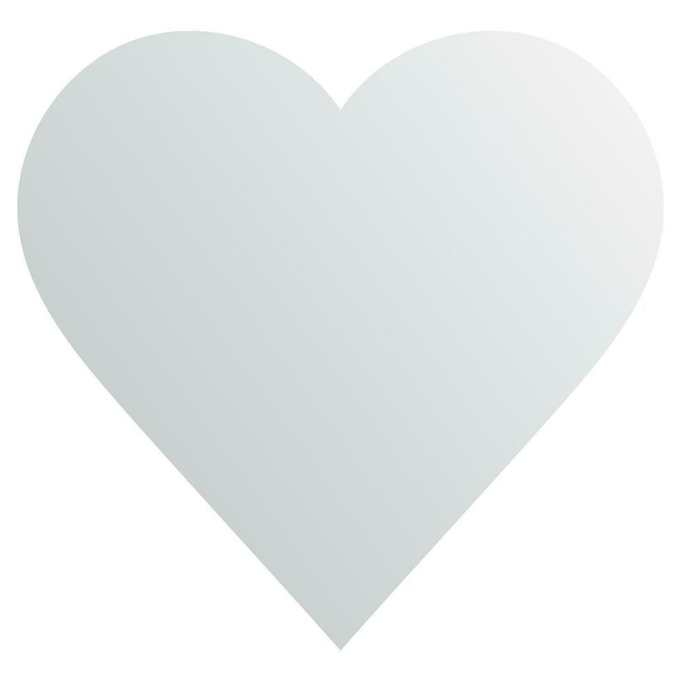 White heart for text decoration on transparent background vector