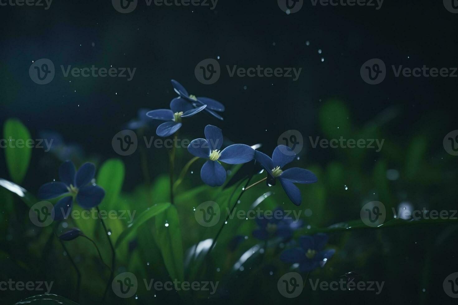 AI generated Flowers close-up dark romantic background. Flowers wallpaper. Ai generated photo