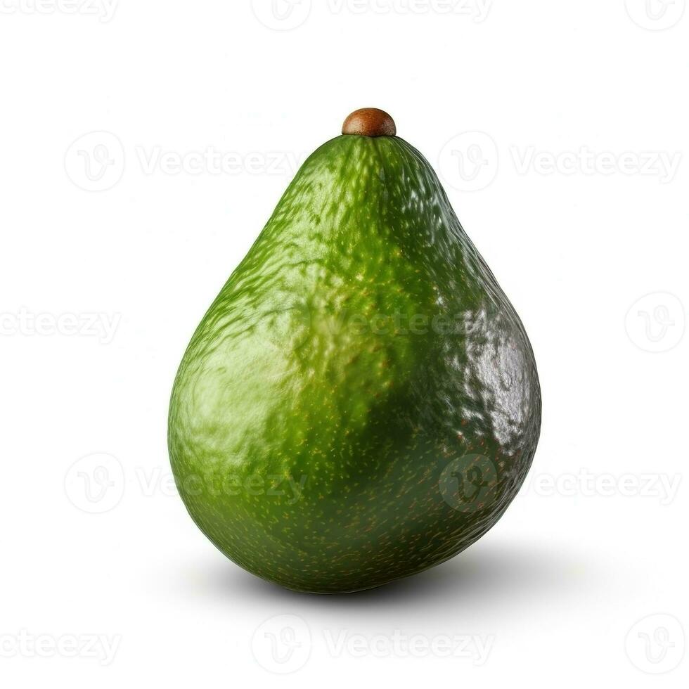 AI generated Avocado on white background. Fresh fruits. Healthy food concept photo