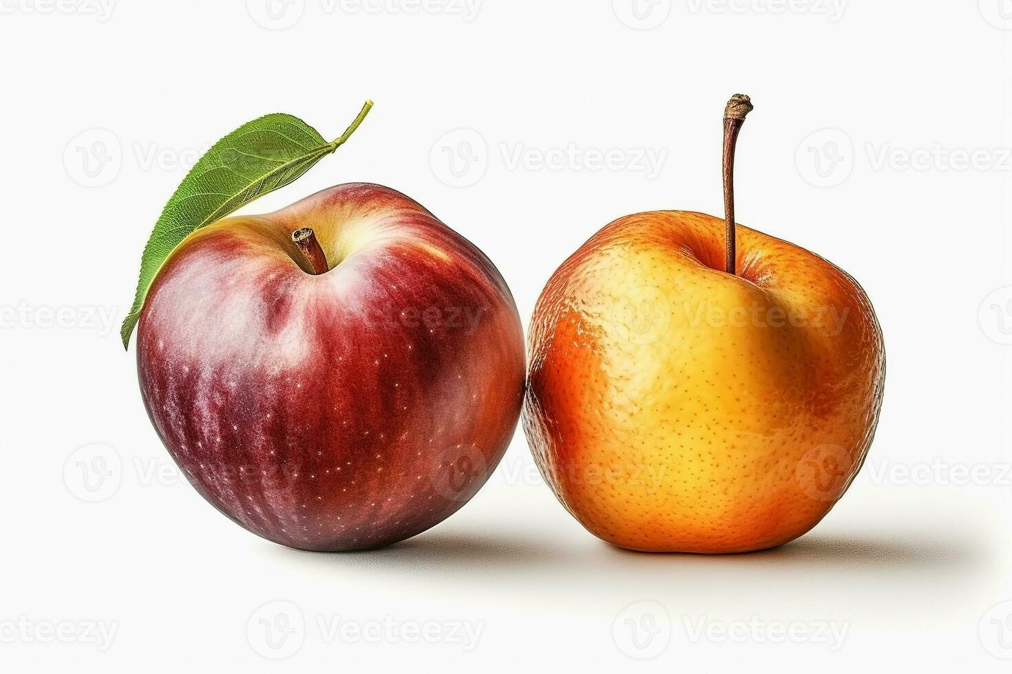 AI generated Fresh fruits on white background. Healthy food concept photo