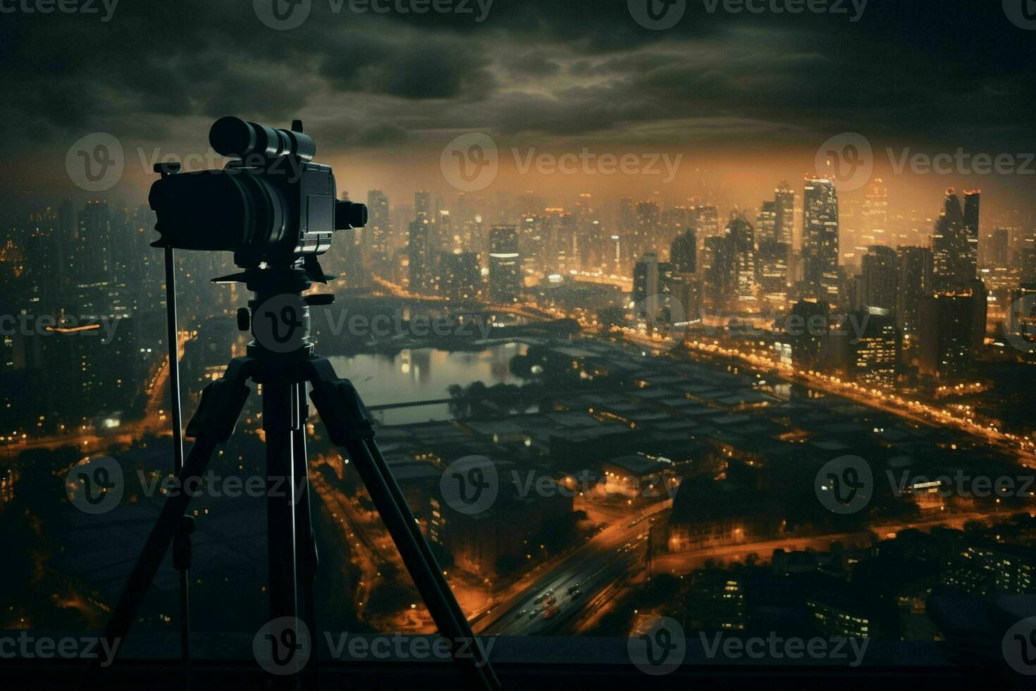 AI generated A photographer capturing mesmerizing cityscapes photo