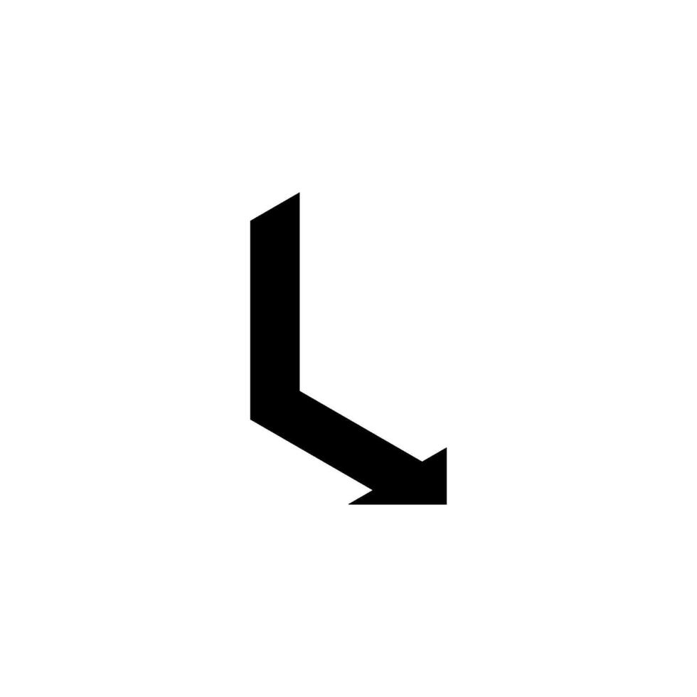 Isometric direction arrow symbol. Vector icon illustration