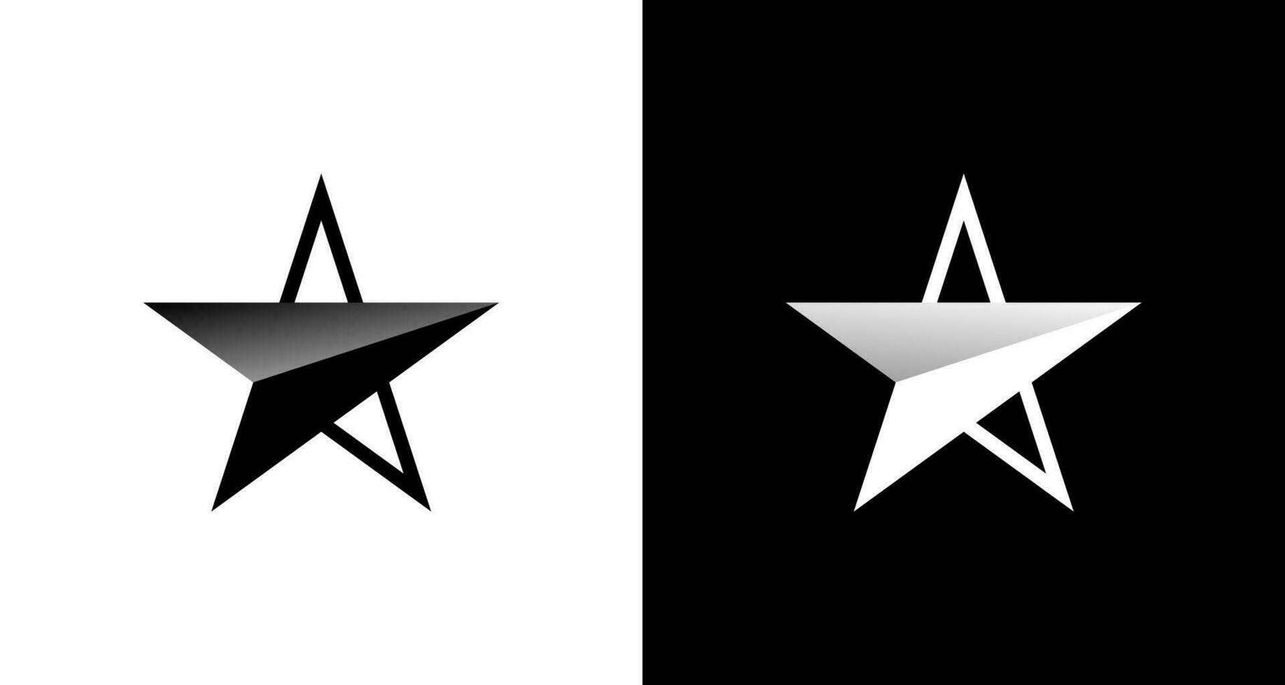 Modern and luxury stars logo design vector