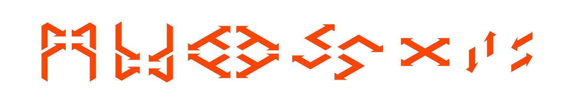 Isometric direction arrow symbols sets. Vector icon illustration