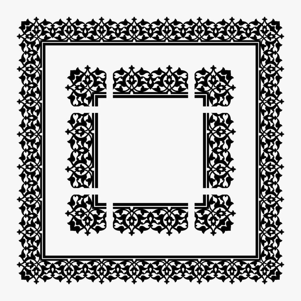 Ornamental decorative page frame element sets. Vector border template