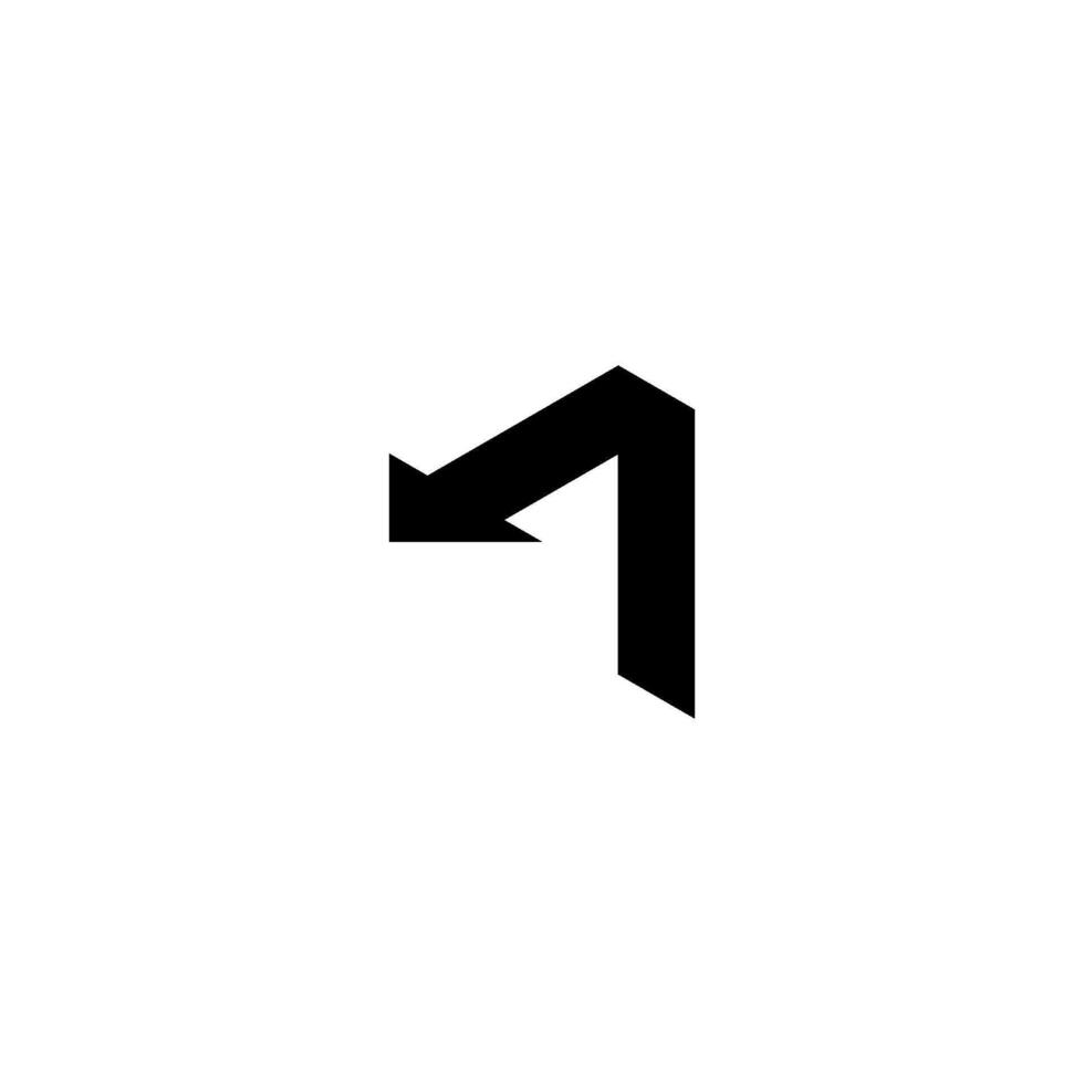 Isometric direction arrow symbol. Vector icon illustration