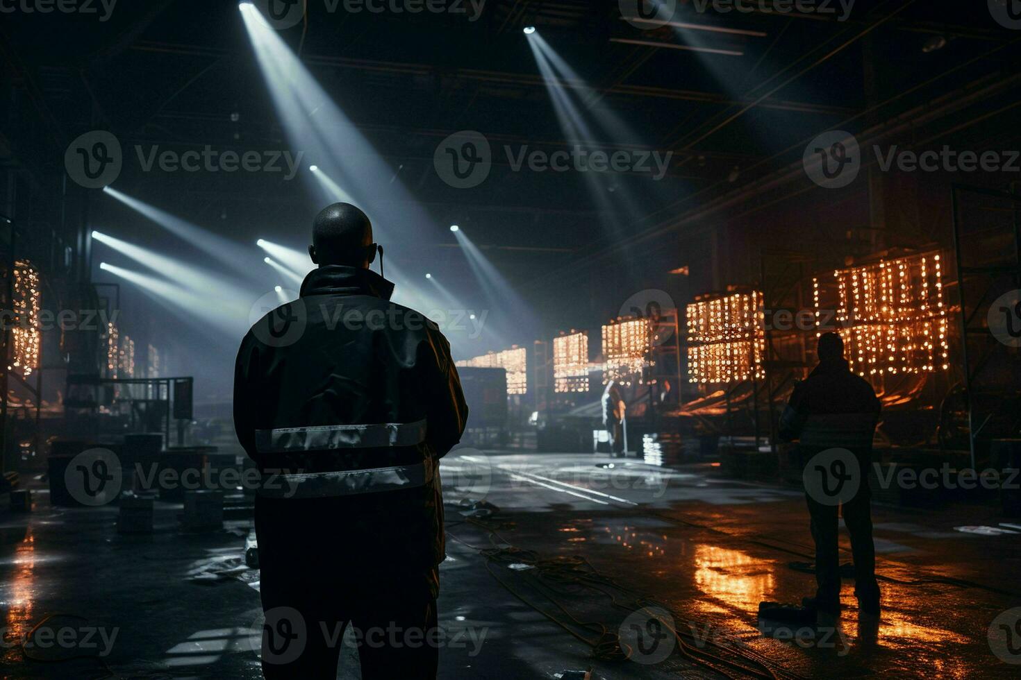 AI generated A security team conducting a thorough inspection photo
