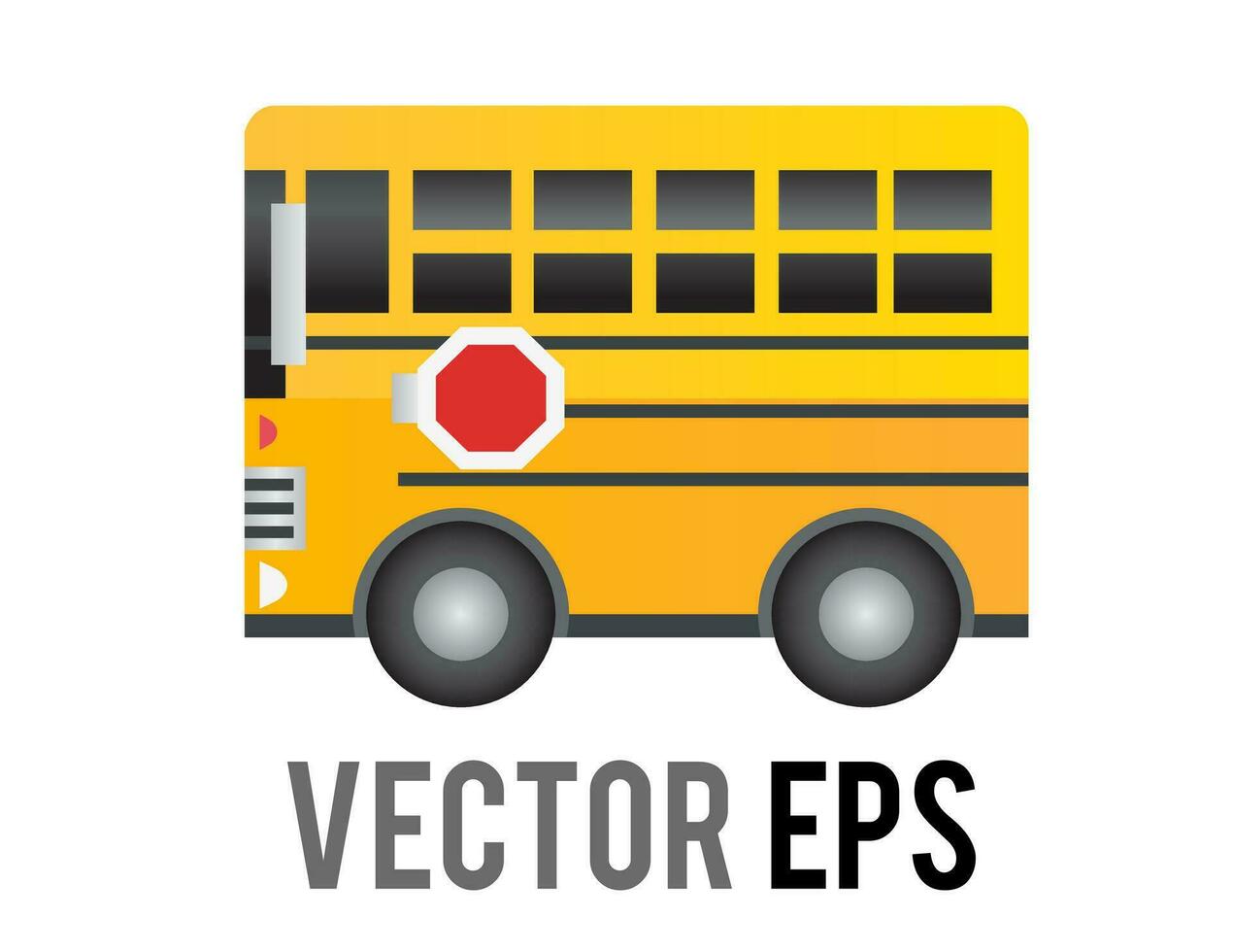 Isolated vector side of yellow school bus vehicle car icon