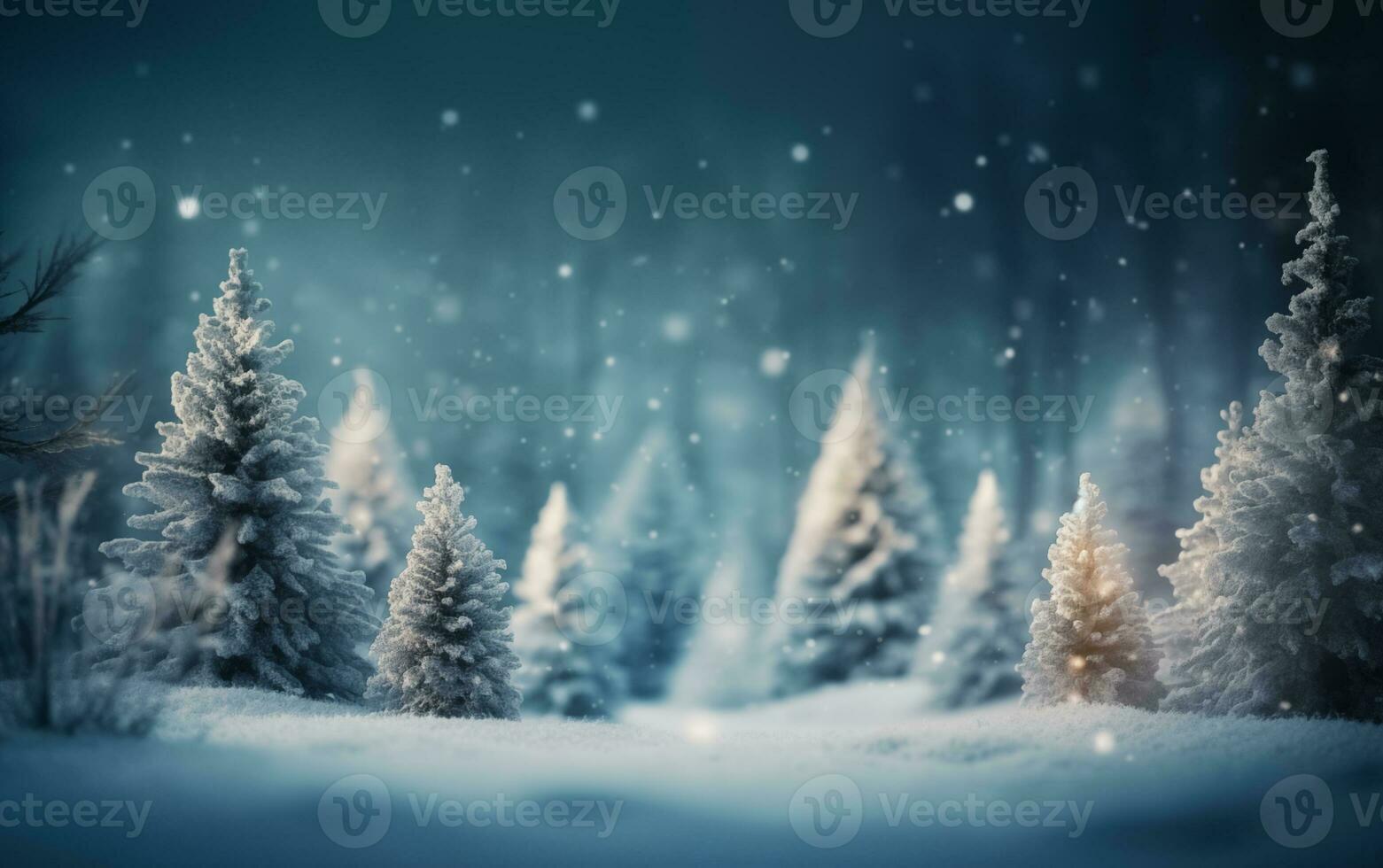 AI generated Beautiful snow background for winter christmas greetings banner photo