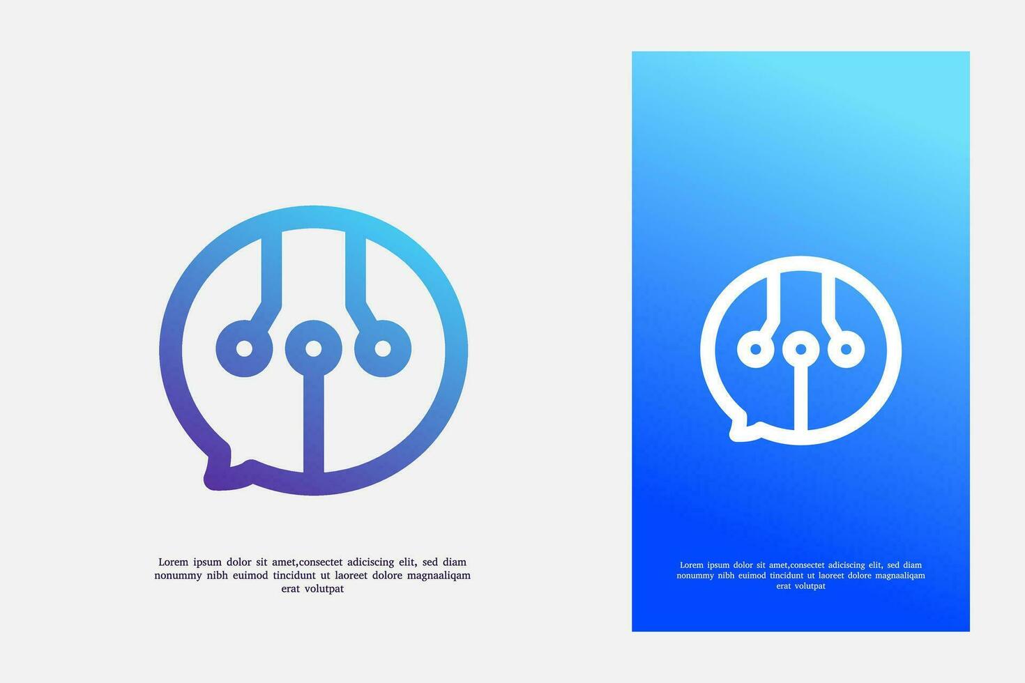 talk tech logo design template vector
