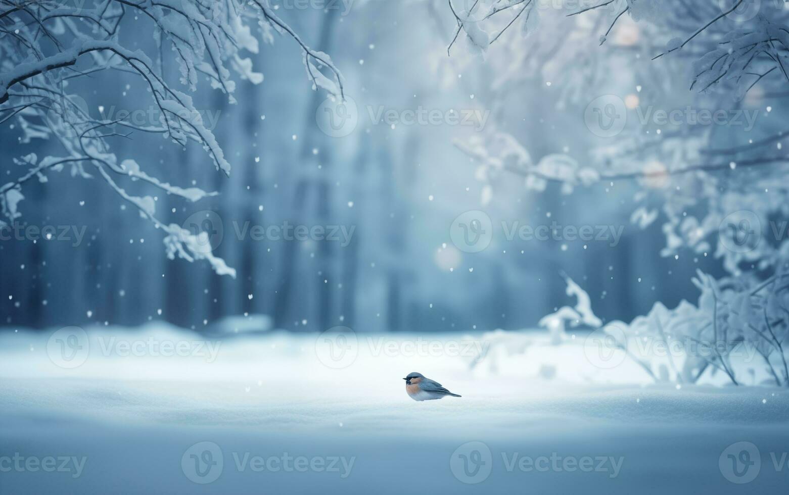 AI generated Beautiful snow background for winter christmas greetings banner photo