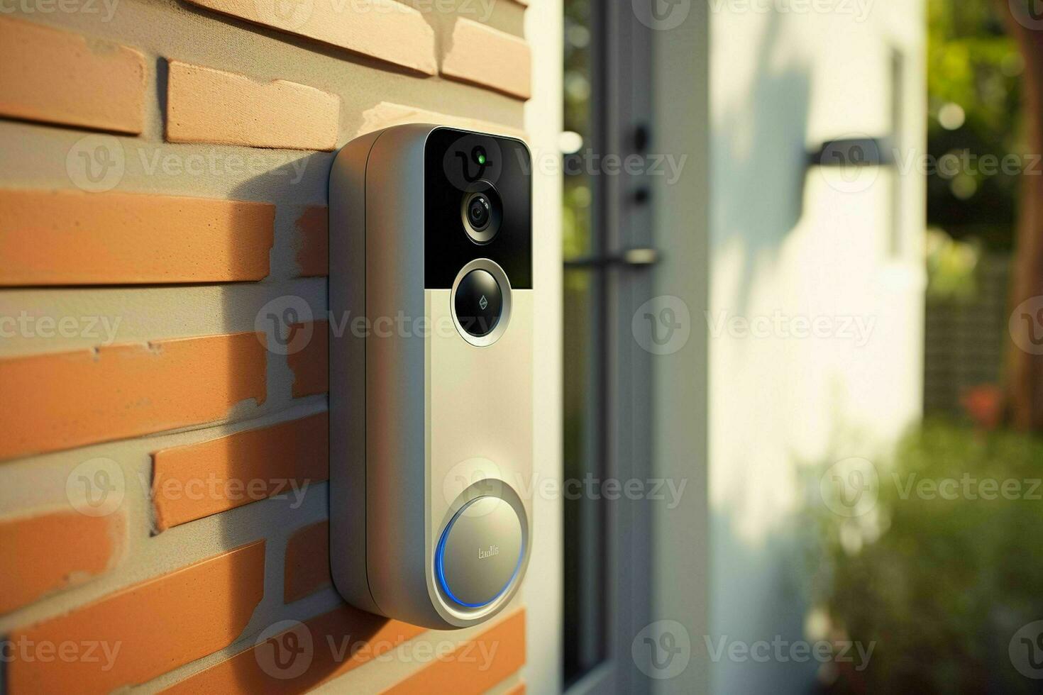 AI generated A smart doorbell with a builtin camera enhancing photo