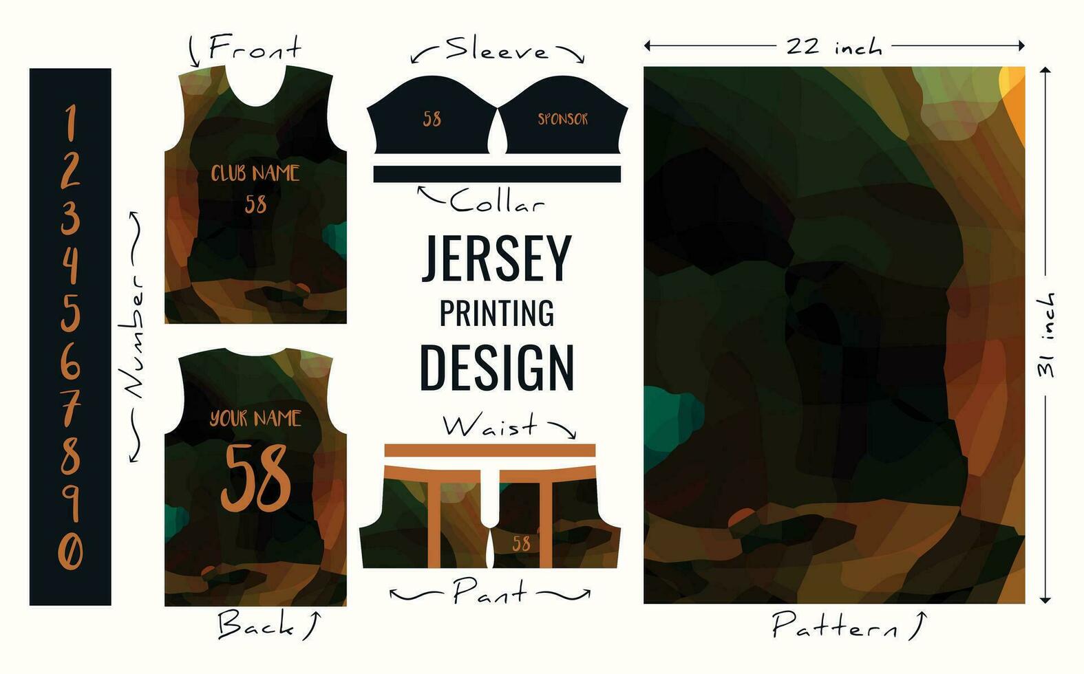 resumen vector diseño para jersey impresión. antecedentes modelo para Deportes equipo jersey.