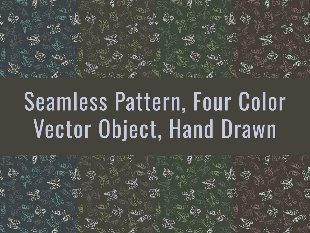 Seamless pattern, vector object creative pattern. Seamless pattern of hand drawn elements and multicolor.