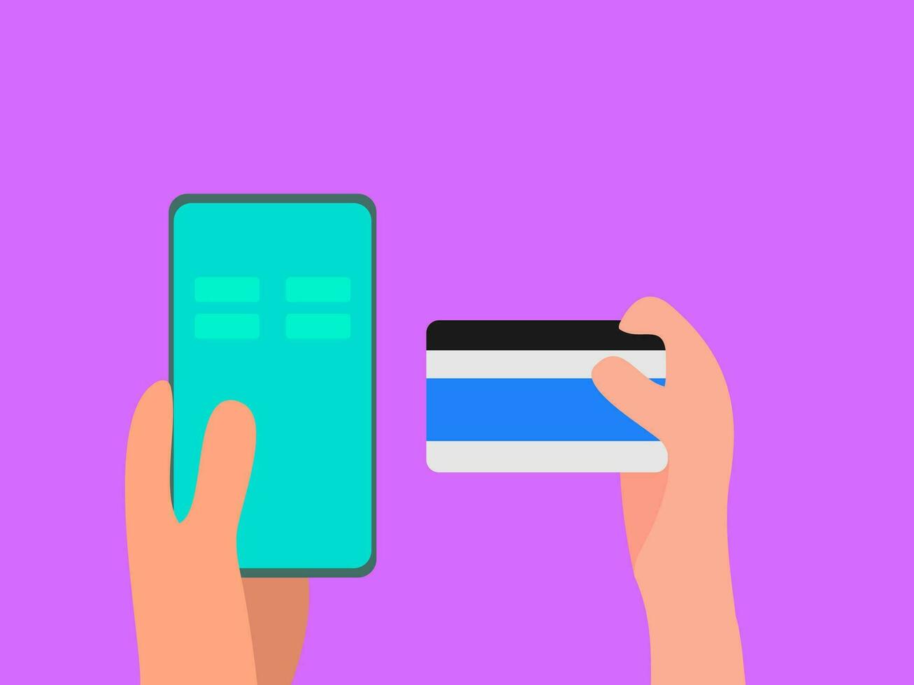 flat design mobile banking vector illustration