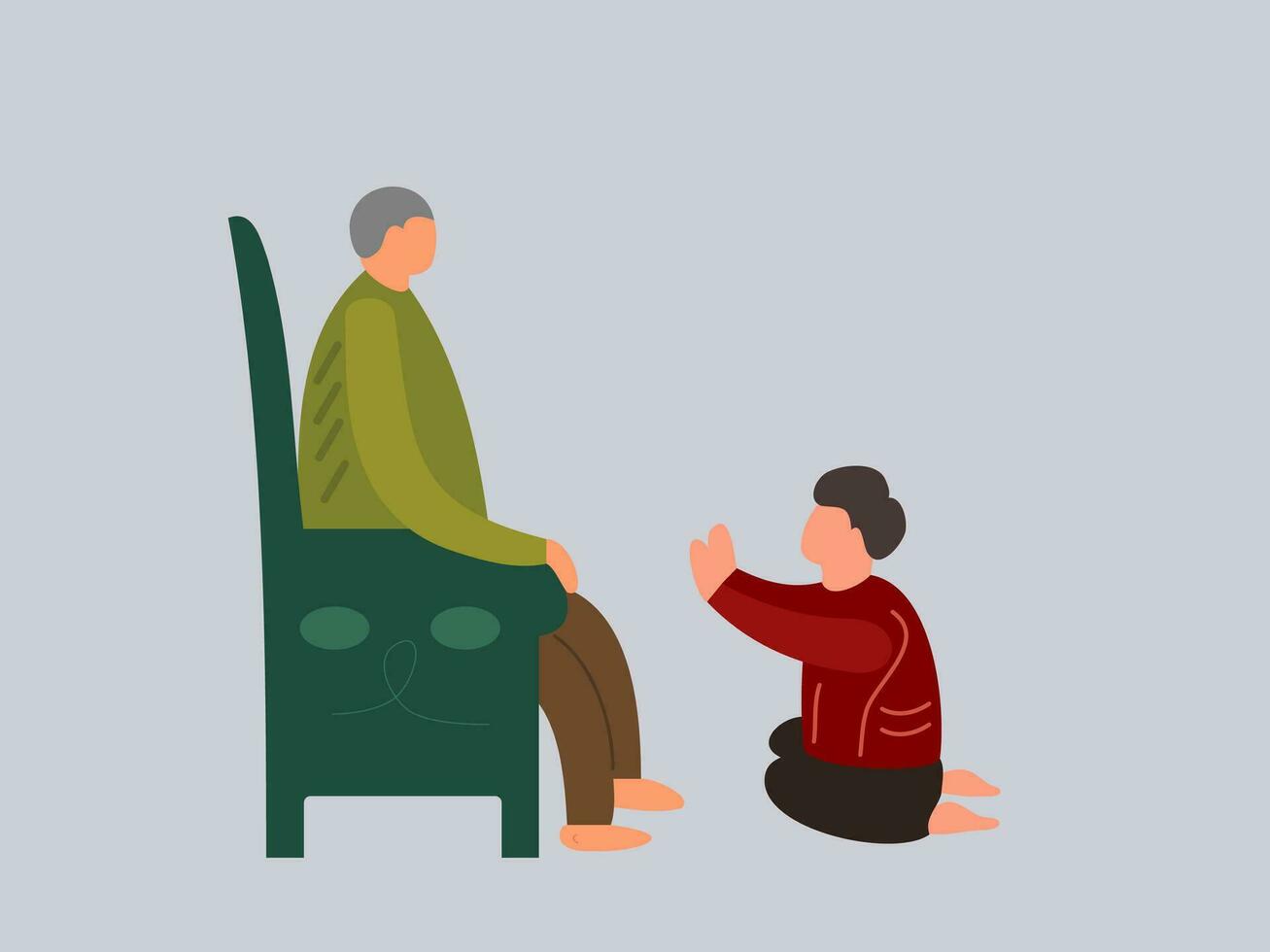 flat design parenting vector illustration