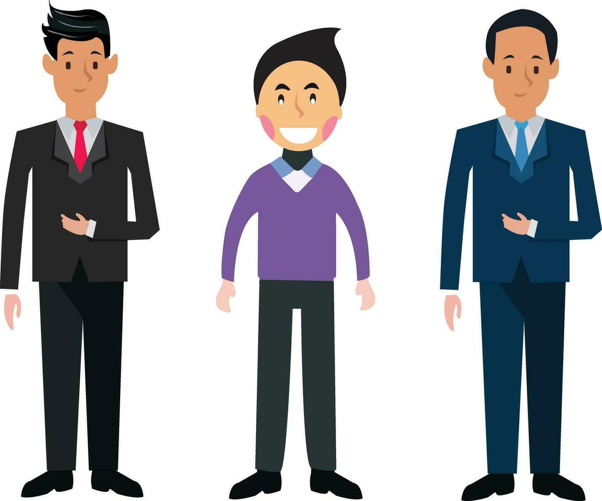 office person full length, employee or characters vector illustrations