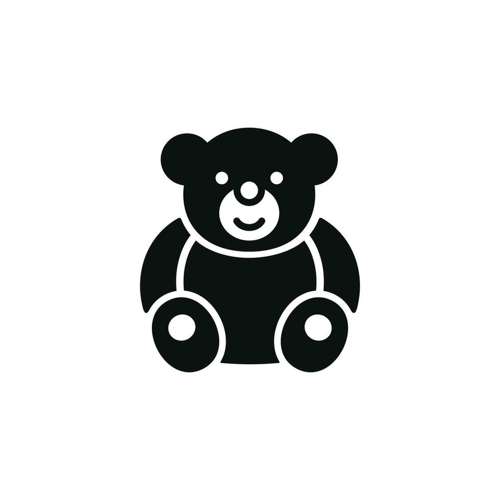 oso muñeca icono aislado en blanco antecedentes vector