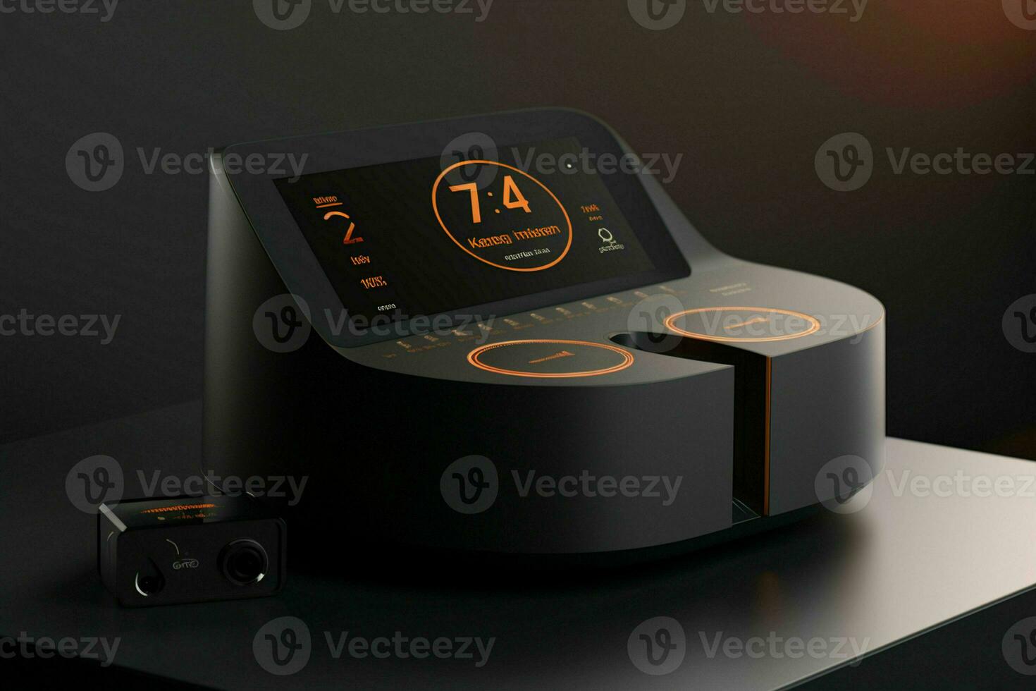 AI generated A stylish and compact smart home hub photo