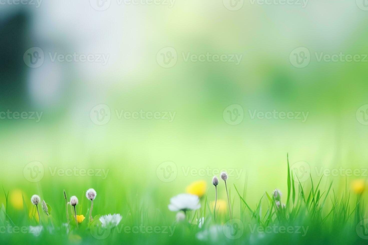 AI generated Wildflowers in sunlight close-up summer background. Ai generated photo
