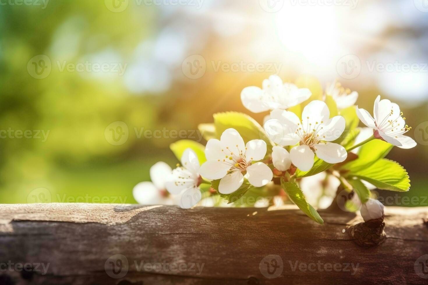 AI generated Wildflowers in sunlight close-up summer background. Ai generated photo