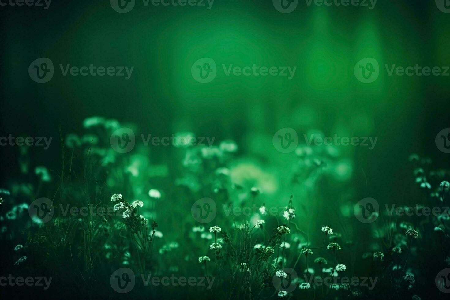 AI generated Dark moody green leaves summer background. Ai generated photo