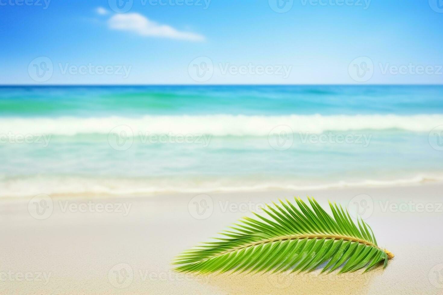 AI generated Beach landscape. Summer tropical background. Ai generated photo