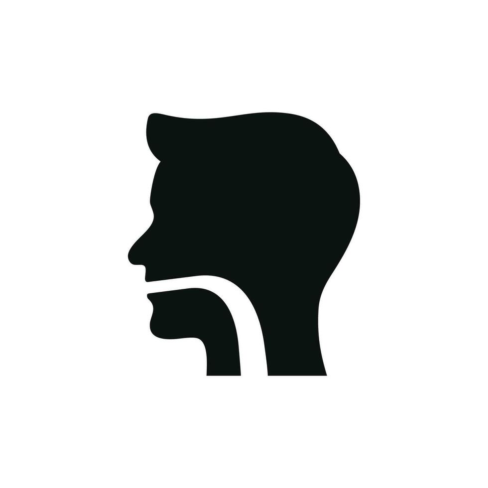 Throat icon isolated on white background vector