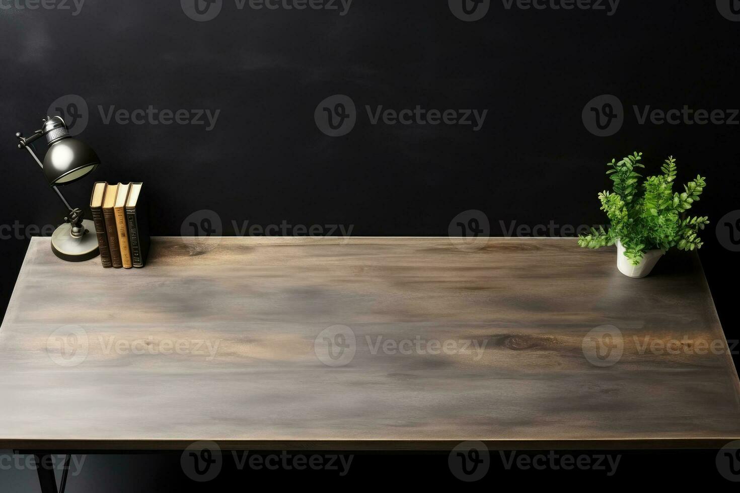AI Generated Top view Office desk with office tools, computer laptop on wood table background with copy space. Generative AI photo