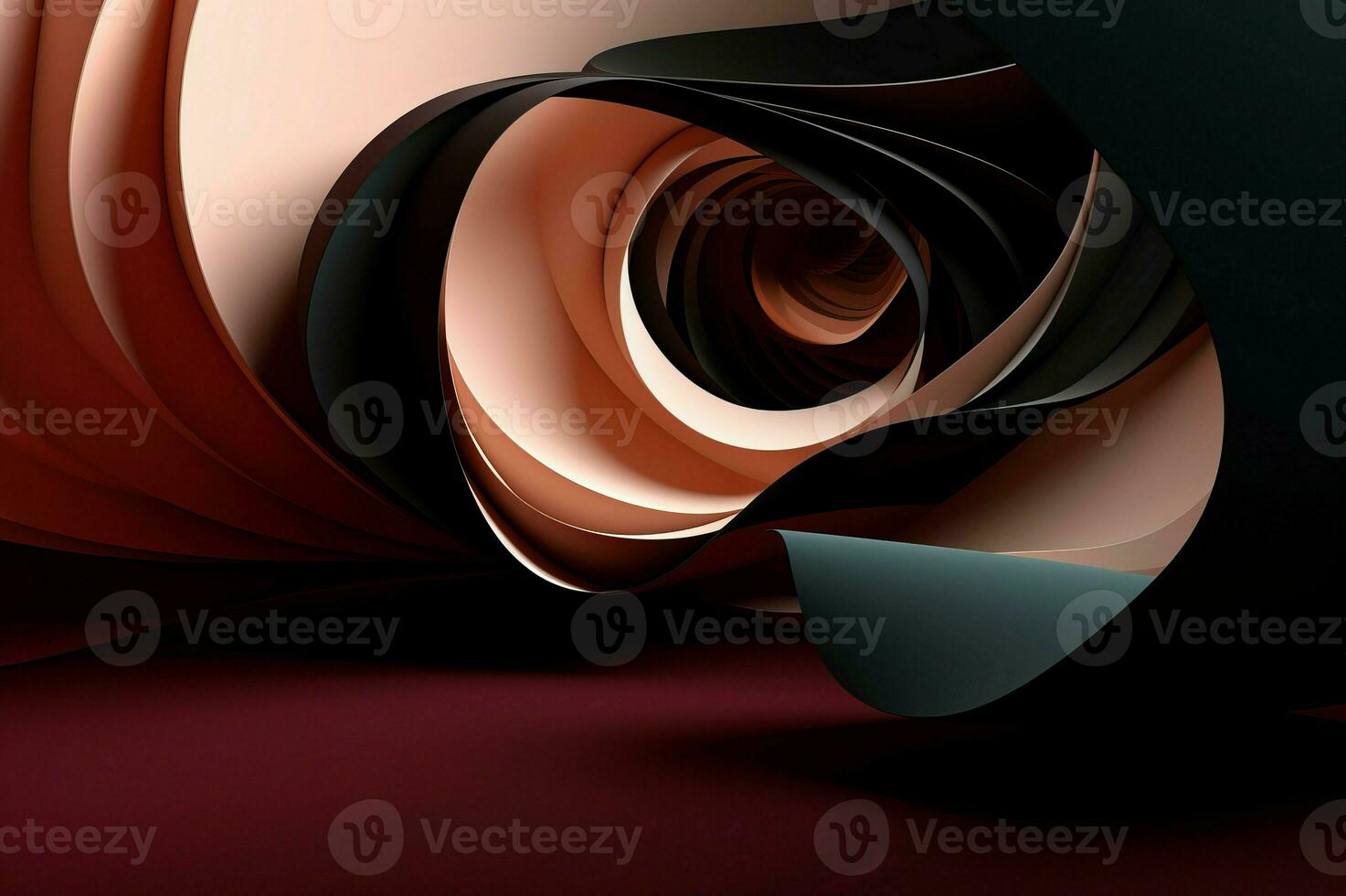 AI generated Abstract three dimension fashion spiral background. Generate Ai photo