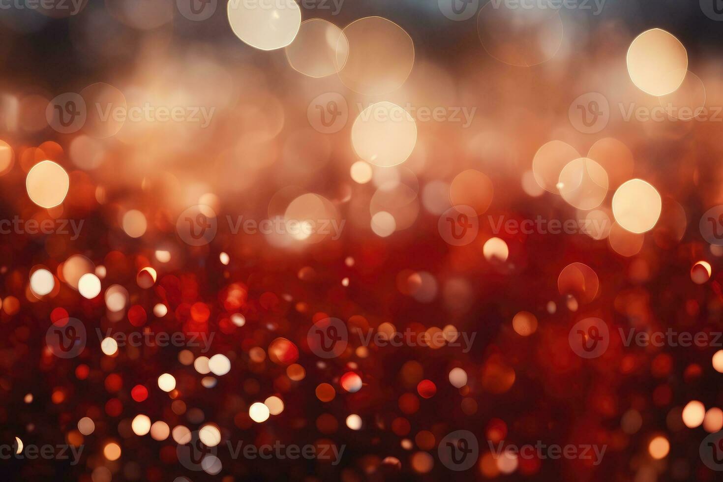 AI Generated Abstract red bright light glittering bokeh blur background. Generative AI photo