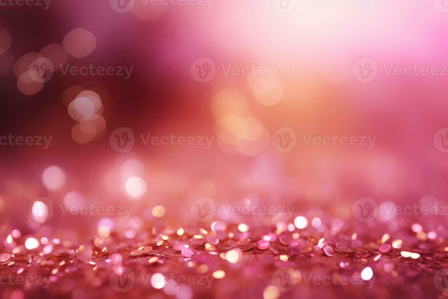 AI Generated Abstract pink bright light glittering bokeh blur background. Generative AI photo