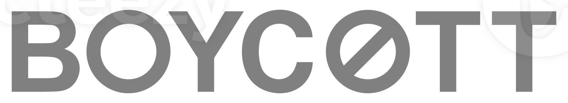 Visual Text Illustration of the Boycott, can use for sign, symbol, watermark, mark, sticker, banner, or graphic design element. Format PNG