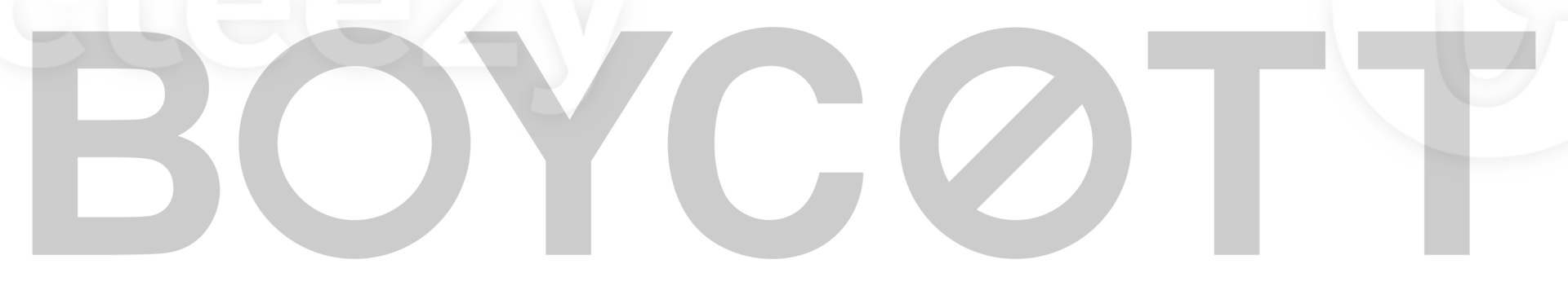 Visual Text Illustration of the Boycott, can use for sign, symbol, watermark, mark, sticker, banner, or graphic design element. Format PNG