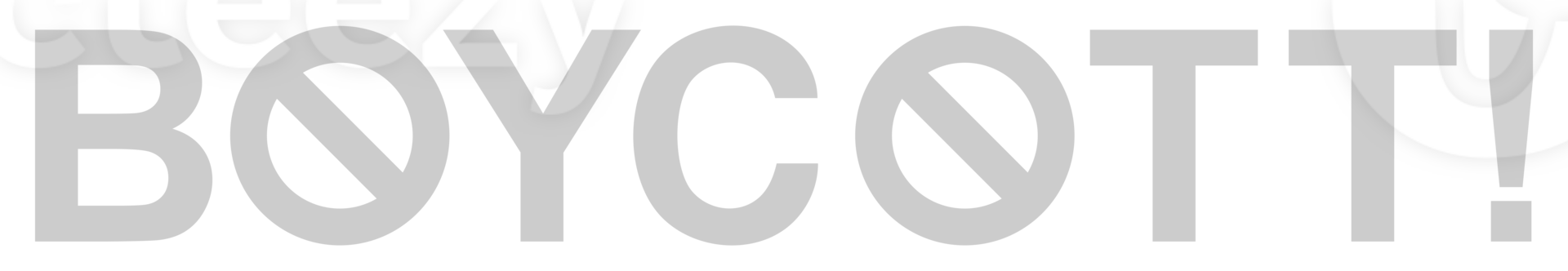 Visual Text Illustration of the Boycott, can use for sign, symbol, watermark, mark, sticker, banner, or graphic design element. Format PNG
