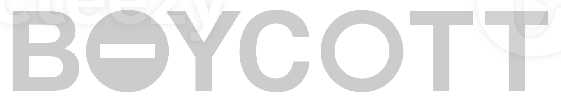 Visual Text Illustration of the Boycott, can use for sign, symbol, watermark, mark, sticker, banner, or graphic design element. Format PNG