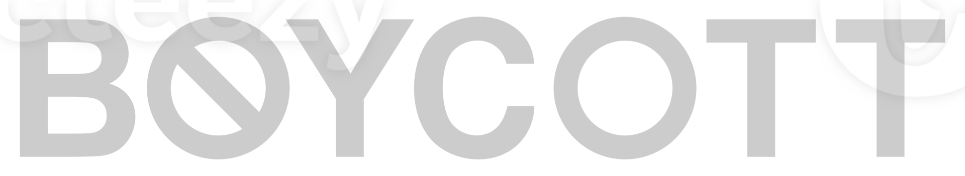 Visual Text Illustration of the Boycott, can use for sign, symbol, watermark, mark, sticker, banner, or graphic design element. Format PNG