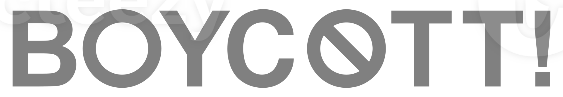 Visual Text Illustration of the Boycott, can use for sign, symbol, watermark, mark, sticker, banner, or graphic design element. Format PNG
