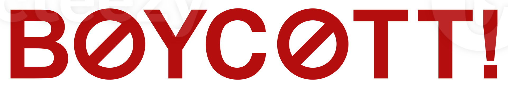 Visual Text Illustration of the Boycott, can use for sign, symbol, watermark, mark, sticker, banner, or graphic design element. Format PNG