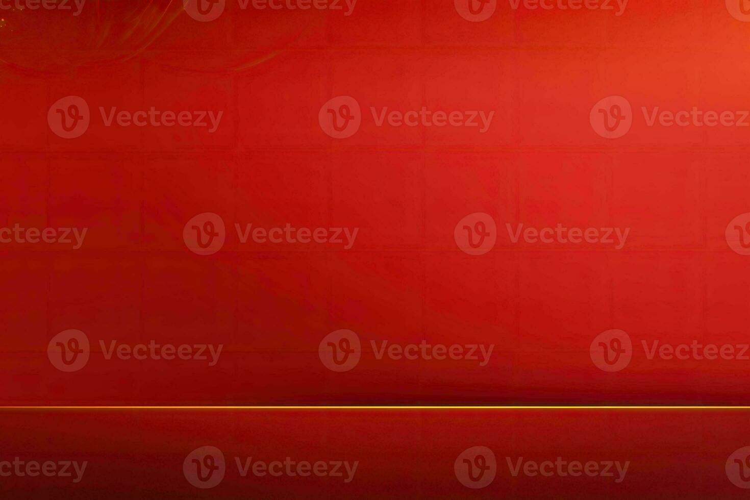 AI generated china new year banner red background photo